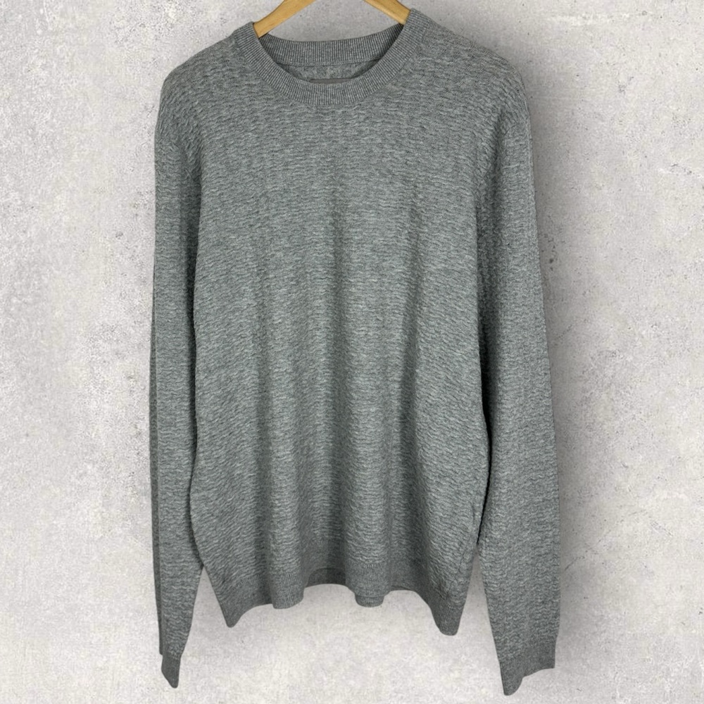 NWT Samsoe Wool Blend Grey Sweater Mens Size XXL Knit Crew Neck Denmark